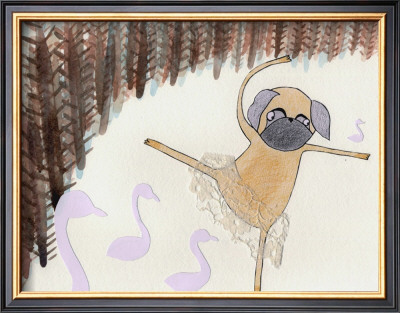 Pug Ice Skating by Natalie Kilany Pricing Limited Edition Print image