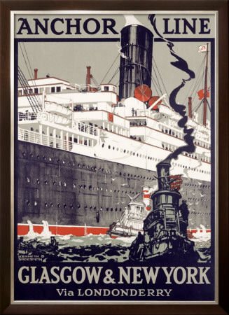 Anchor Line, Glasgow To New York by Kenneth Shoesmith Pricing Limited Edition Print image