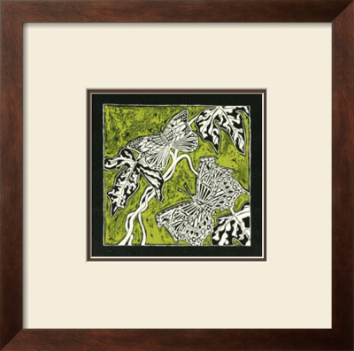 Butterfly Woodblock In Green Ii by Chariklia Zarris Pricing Limited Edition Print image