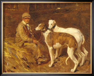 Boy With Greyhounds by Sir Alfred Munnings Pricing Limited Edition Print image