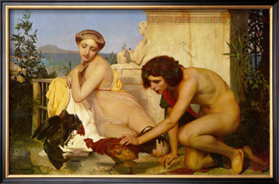 Jeunes Grecs Faisant Battre Des Coqs, C.1846 by Jean Leon Gerome Ferris Pricing Limited Edition Print image
