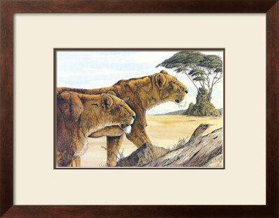 Hunting Lions by Charles L. Berry Pricing Limited Edition Print image