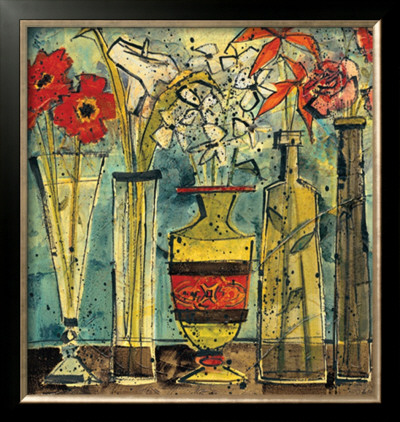 Flowers In Ceramic And Glass I by Olivia Maxweller Pricing Limited Edition Print image