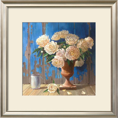Aged Wood And Peonies by Karin Valk Pricing Limited Edition Print image