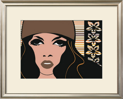 Girl With Brown Hat by Santiago Poveda Pricing Limited Edition Print image