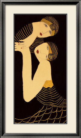 Sisters In Black And Gold by Markert Pricing Limited Edition Print image