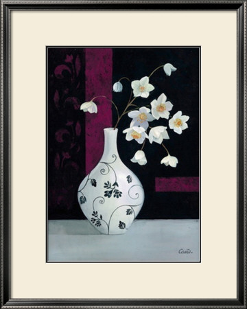 Jarrones Con Flores Blancas I by Cano Pricing Limited Edition Print image