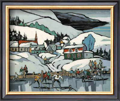 Skating On The Village Pond by J.G. Desrosiers Pricing Limited Edition Print image
