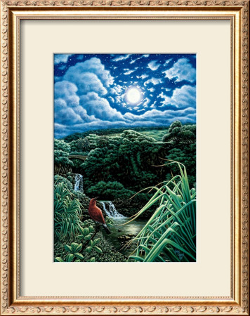 Full Moon Over Seven Sacred Pools by Hans Olson Pricing Limited Edition Print image