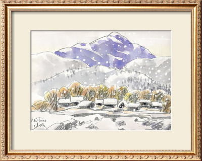 Snow Falls Heavily In Country Side Of Japan by Kenji Fujimura Pricing Limited Edition Print image