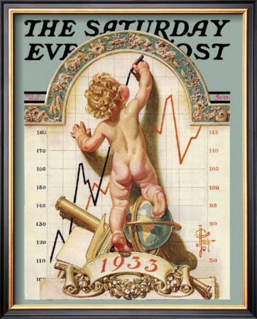 New Year's Baby, C.1933: Charting Growth by Joseph Christian Leyendecker Pricing Limited Edition Print image