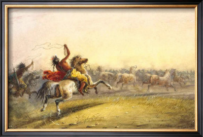 Horse Hunt by Alfred Jacob Miller Pricing Limited Edition Print image
