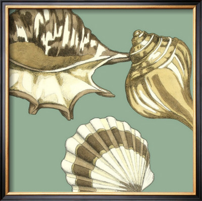 Shell Trio On Blue Iii by Megan Meagher Pricing Limited Edition Print image