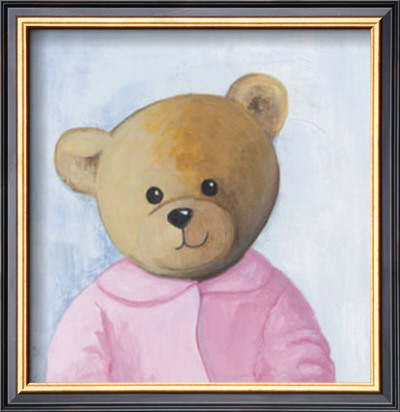 Bear With Pink Shirt by Catherine Becquer Pricing Limited Edition Print image