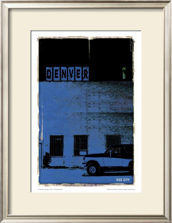 Denver, Vice City In Blue by Pascal Normand Pricing Limited Edition Print image