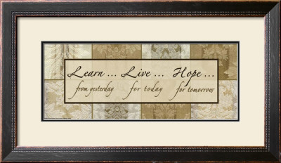 Words To Live By: Learn Live Hope by Marilu Windvand Pricing Limited Edition Print image