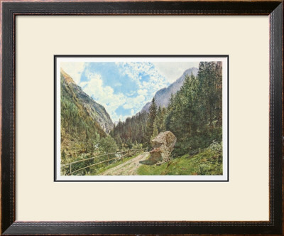 The Valley Anlauftal Near Gastein, Salzburg by Rudolph Von Alt Pricing Limited Edition Print image