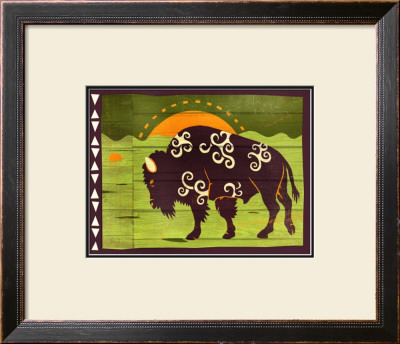 Woodblock Bison by Benjamin Bay Pricing Limited Edition Print image