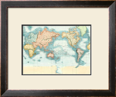 The World On Mercator's Projection by Rapkin Pricing Limited Edition Print image