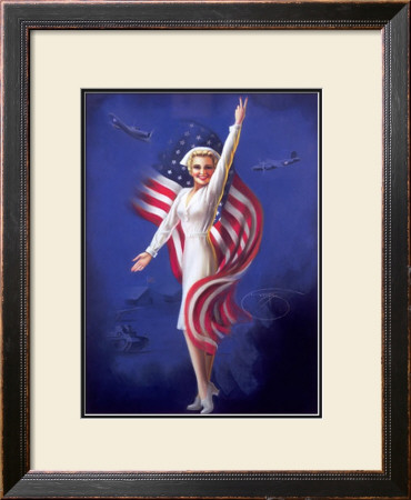 War Nurse In Flag by Billy De Vorss Pricing Limited Edition Print image