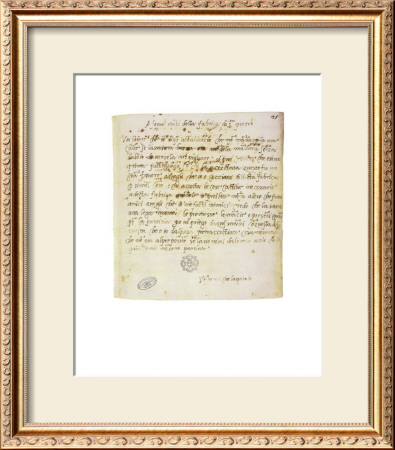 Michealangelo's Letter Regarding Work On St. Peter's by Michelangelo Buonarroti Pricing Limited Edition Print image