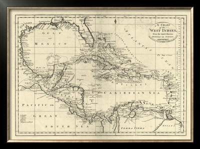 Chart Of The West Indies, C.1795 by Mathew Carey Pricing Limited Edition Print image