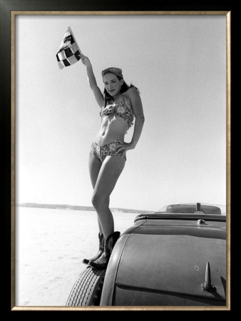 Pin-Up Girl: Bonneville El Mirage by David Perry Pricing Limited Edition Print image