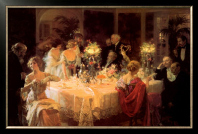 The Dinner Party by Jules-Alexandre Grün Pricing Limited Edition Print image