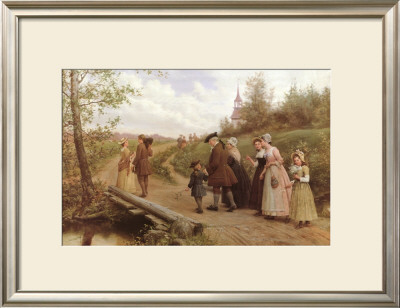 Sunday Morning by Jennie Augusta Brownscombe Pricing Limited Edition Print image