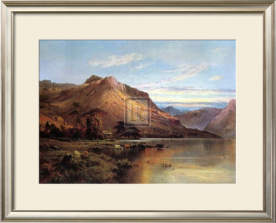 Lakeside Rendezvous The Kirk At Arrochar by Alfred Fontville De Breanski Pricing Limited Edition Print image