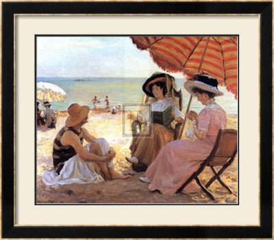 La Plage by Alfred Victor Fournier Pricing Limited Edition Print image