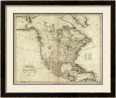 Map Of North America, C.1796 by John Reid Pricing Limited Edition Print image