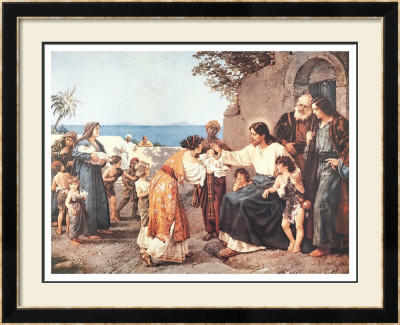 Christ Blessing The Children by Hermann Clementz Pricing Limited Edition Print image