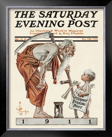 New Year's Baby, C.1911: Father Time by Joseph Christian Leyendecker Pricing Limited Edition Print image