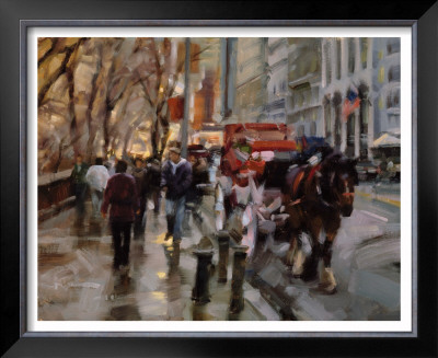 Horse And Carriage, New York City by Desmond O'hagan Pricing Limited Edition Print image