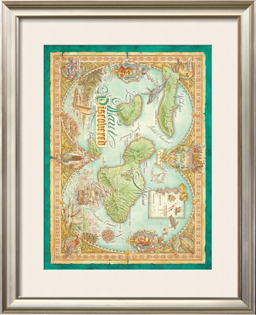 Maui Discovered, Map Of Maui by Dave Stevenson Pricing Limited Edition Print image