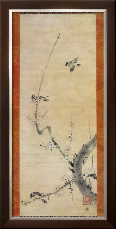 Sparrows And Plum Tree by Kaoo Soozen Pricing Limited Edition Print image
