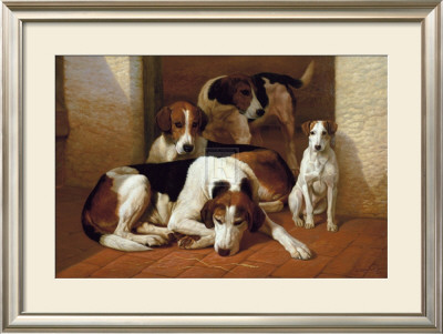 Foxhounds And A Terrier by E.A.S. Douglas Pricing Limited Edition Print image