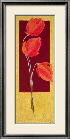 Flowers In Red I by R. Lange Pricing Limited Edition Print image