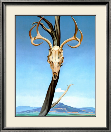 Deer's Skull With Pedernal by Georgia O'keeffe Pricing Limited Edition Print image