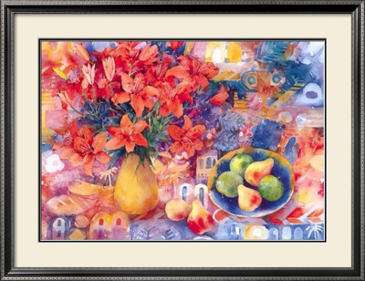 Fruit With Tiger Lilies by Mae Book Pricing Limited Edition Print image