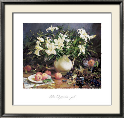 Lilies And Peaches by Del Gish Pricing Limited Edition Print image
