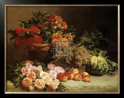 Still Life With Fruits And Flowers by Pierre Bourgogne Pricing Limited Edition Print image