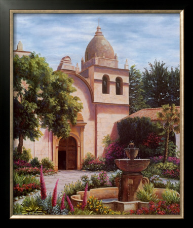 Carmel Mission Fountain by Barbara R. Felisky Pricing Limited Edition Print image