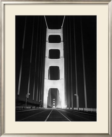 1937 Golden Gate Bridge At Night Poster by Photo Archive Underwood Pricing Limited Edition Print image