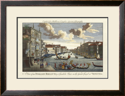 Venice Canal And Gondola Race by Charles Theodore Middleton Pricing Limited Edition Print image
