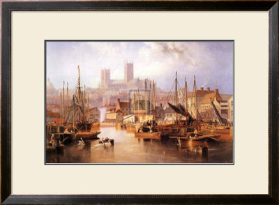 The Brayford Pool And Lincoln Cathedral by John Wilson Carmichael Pricing Limited Edition Print image