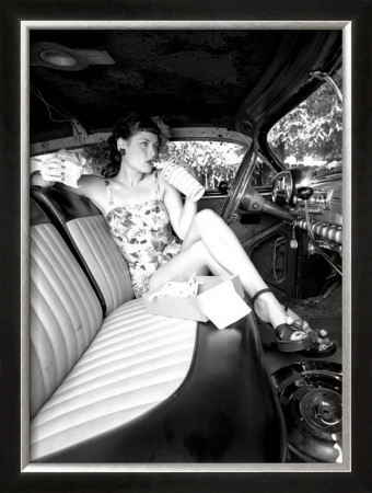 Pin-Up Girl: Front Seat Street Rod by David Perry Pricing Limited Edition Print image