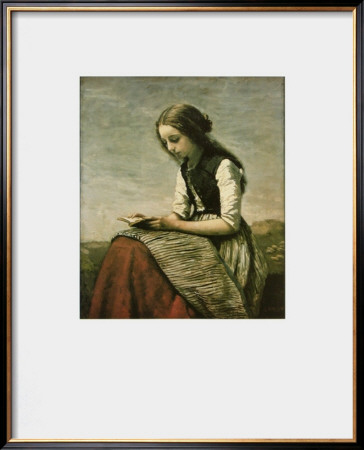 Girl Reading by Jean-Baptiste-Camille Corot Pricing Limited Edition Print image