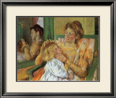 Mother Combing Her Child's Hair by Mary Cassatt Pricing Limited Edition Print image
